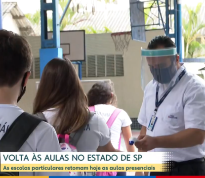 Colégio Santa Amália participa de reportagem do Jornal Hoje sobre o retorno às aulas