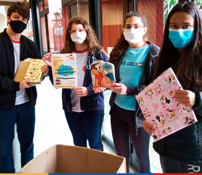Em parceria com o Jornal Joca, alunos arrecadam livros para crianças e jovens refugiados