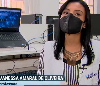 Projeto de capacitação digital do Colégio Santa Amália é referência de educação e tecnologia durante a pandemia no jornal SBT Brasil