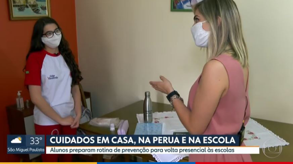 Colégio Santa Amália foi Destaque em reportagem no SPTV sobre a reabertura das escolas