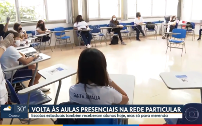 Colégio Santa Amália é destaque em reportagem sobre o retorno às aulas