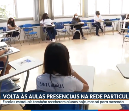 Colégio Santa Amália é destaque em reportagem sobre o retorno às aulas