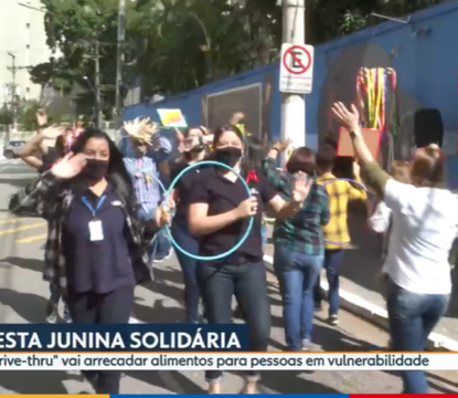 Colégio Santa Amália na Rede Globo: Festa junina solidária com Drive-Thru é destaque no telejornal SP1