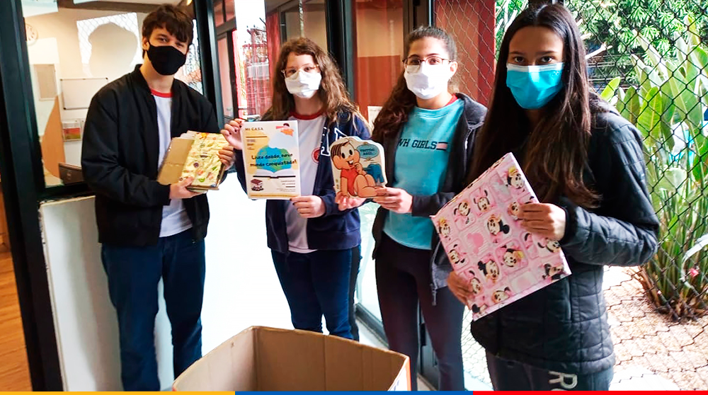 Em parceria com o Jornal Joca, alunos arrecadam livros para crianças e jovens refugiados