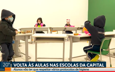 Em reportagens da Globo e da CNN, alunos dos Colégios Santa Amália aprovam volta às aulas presenciais com segurança
