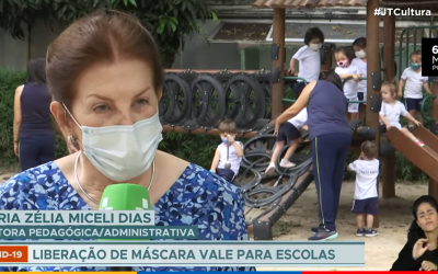 Colégio Santa Amália é destaque na TV Cultura com cuidados e preparo na flexibilização no uso de máscaras