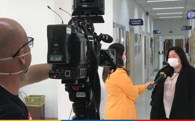 Cuidado contra a alta de casos de Covid-19 em prática no Colégio Santa Amália é destaque no Jornal da Band