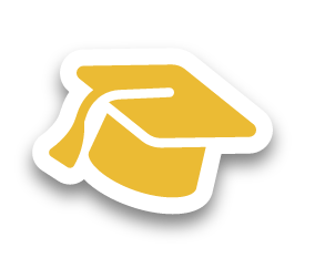 Sticker - Chapéu de formatura amarelo